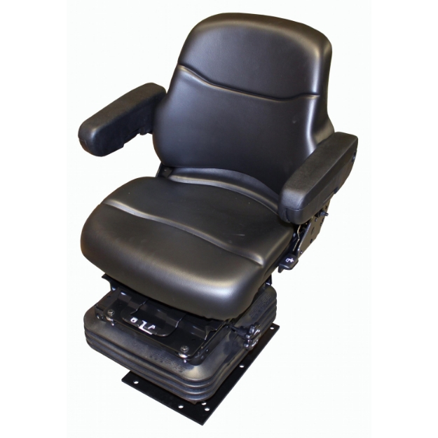 Picture of Sears Backhoe Mid Back Seat, Black Vinyl w/ Mechanical Suspension