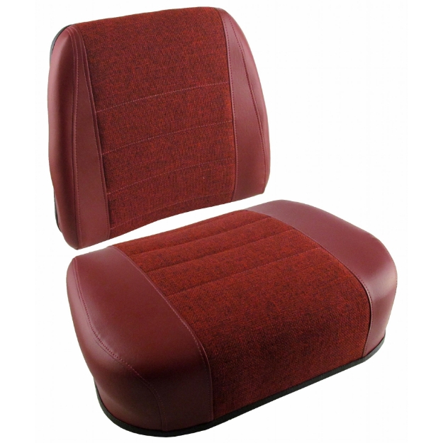 Picture of Cushion Set, Maroon Fabric & Vinyl, w/ Welded Brackets - (2 pc.)
