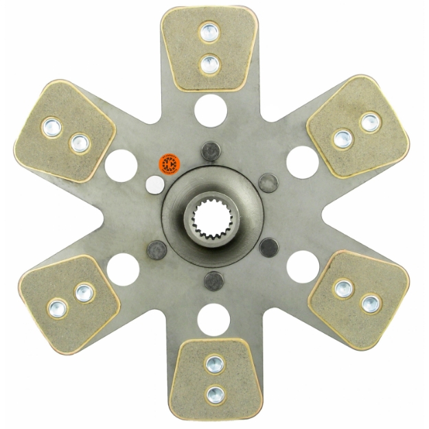 Picture of 13-1/2" Transmission Disc, 6 Pad, w/ 1-1/4" 19 Spline Hub - Reman