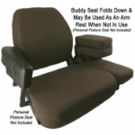 Picture of Side Kick Seat for John Deere 30, 40 & 50 Series, Kayak Brown Fabric