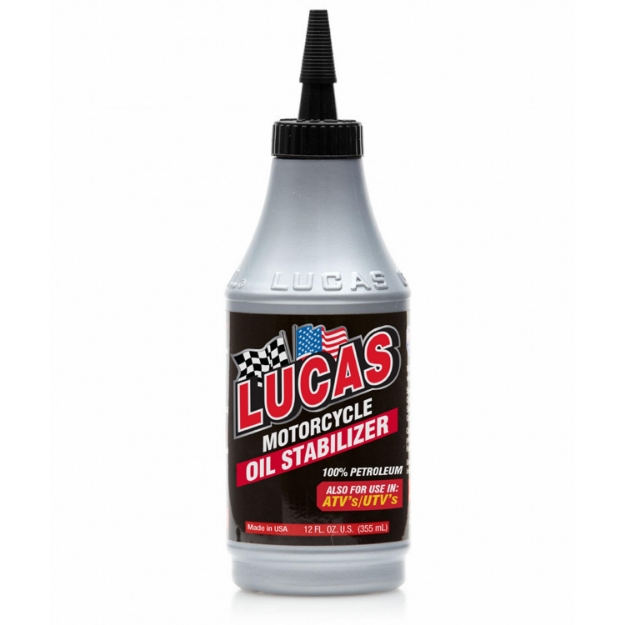Picture of Lucas Motorcycle Oil Stabilizer, 12 oz. Bottle (Case of 12)