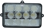 Picture of Larsen LED kit for JD Picker using built-in cab lights. 