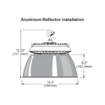 90 DEGREE ALUMINUM REFLECTOR