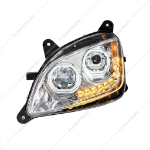 Picture of Chrome 10 LED Headlights for Peterbilt 587 (2010-2016) & 579 (2012-2021)