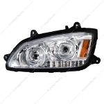 Picture of Chrome LED Headlights with LED Turn Signal & LED Position Light Bar for 2008-2017 Kenworth T660