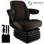Picture of Sears Mid Back Seat for John Deere 7000 & 8000 Series, Brown Fabric w/ Air Suspension