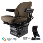 Picture of Sears Mid Back Seat for John Deere 30 - 55 Late Series, Brown Fabric w/ Air Suspension
