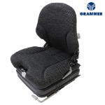 Picture of Grammer Low Back Seat for Skid Steers & Forklifts, Black Fabric w/ Air Suspension