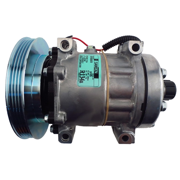 Picture of Genuine Sanden SD7H15 Compressor, w/ 4 Groove Clutch - New
